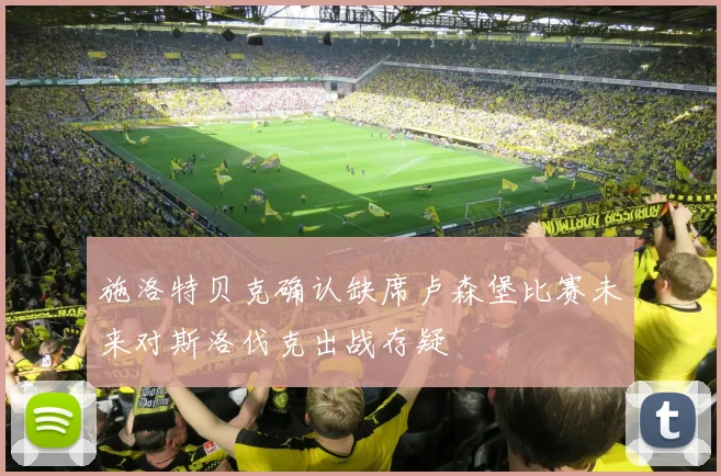 施洛特贝克确认缺席卢森堡比赛未来对斯洛伐克出战存疑