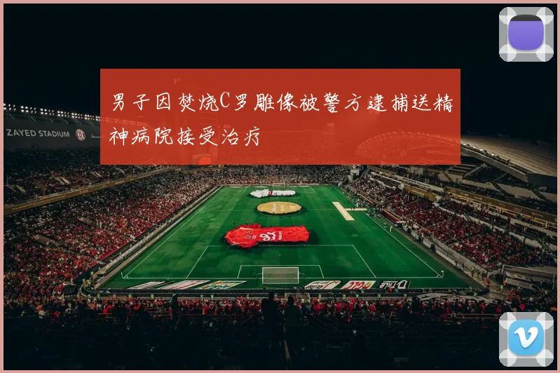 男子因焚烧C罗雕像被警方逮捕送精神病院接受治疗
